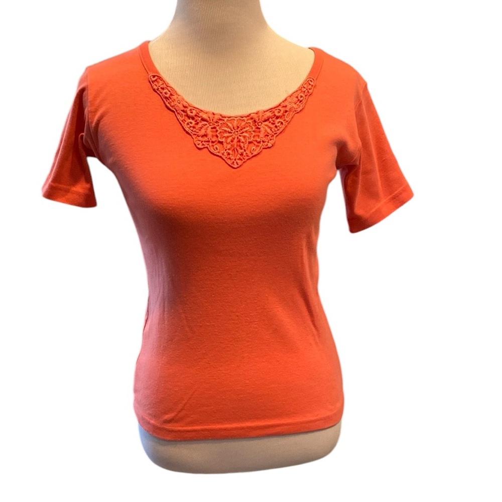 Vintage Erika & Company Apricot Short-Sleeve Top